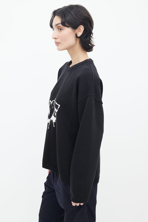 Off-White Black 
White Bubble Arrow Knit Sweater