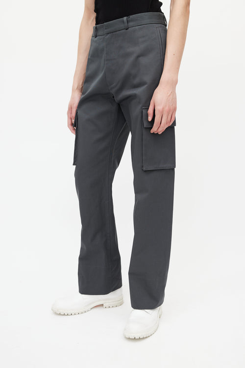 Off-White Grey Straight Leg Cargo Pant