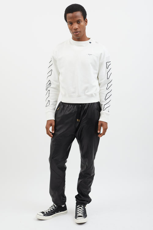 Off-White White 
Black Abstract Arrows Sweatshirt