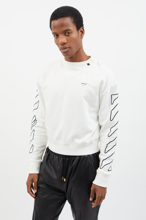 Off-White White 
Black Abstract Arrows Sweatshirt