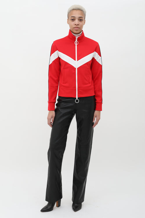 Off-White Woman
 Embroidered Zip-Up Track Jacket