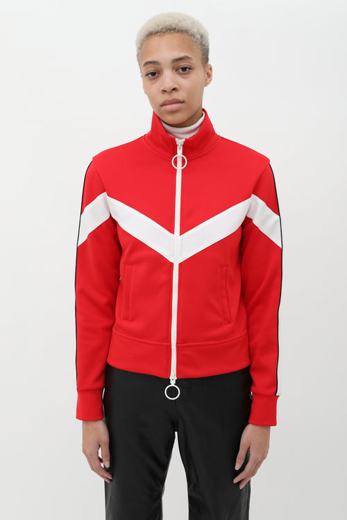 Off-White Woman
 Embroidered Zip-Up Track Jacket