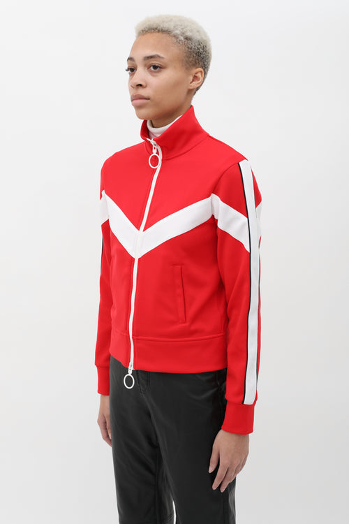 Off-White Woman
 Embroidered Zip-Up Track Jacket