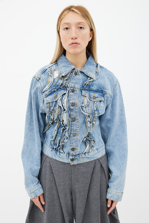 Ottolinger x Isko Light Blue Distressed Denim Jacket