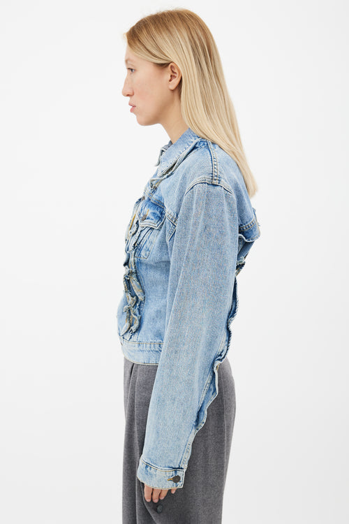 Ottolinger x Isko Light Blue Distressed Denim Jacket