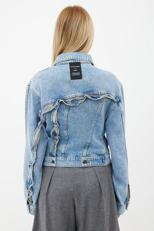 Ottolinger x Isko Light Blue Distressed Denim Jacket