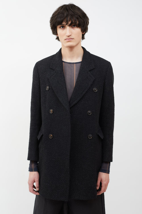 Our Legacy Dark Grey Wool Blend Double Breasted Coat