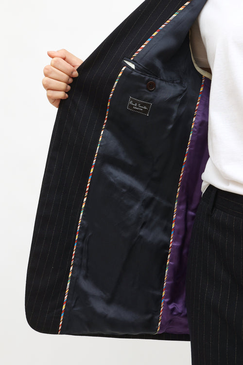 Paul Smith Navy The Westbourne Pinstripe Blazer