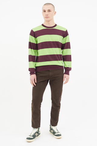 Paul Smith Green 
Purple Stripe Sweater