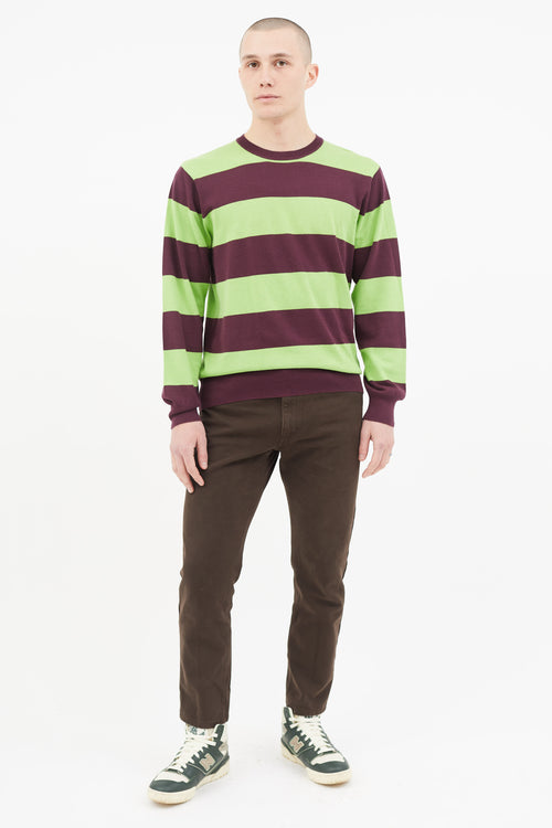 Paul Smith Green 
Purple Stripe Sweater