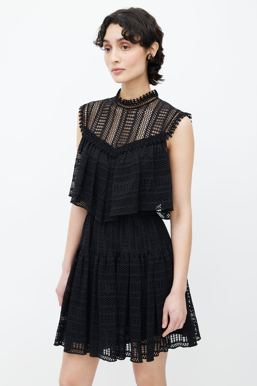 Philosophy Black Lace Sleeveless Mini Dress