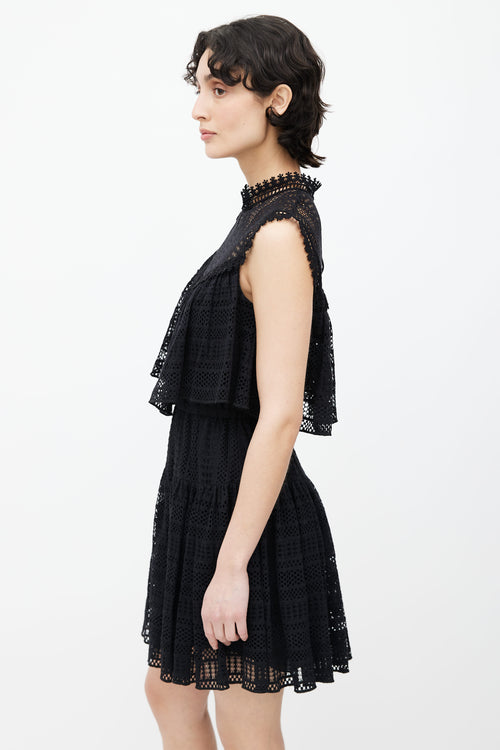 Philosophy Black Lace Sleeveless Mini Dress