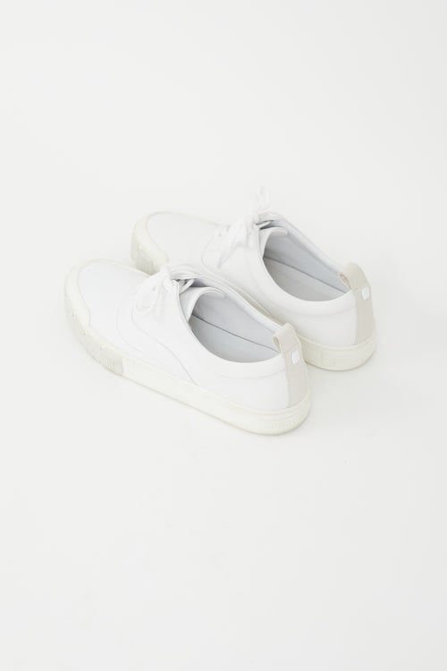 Pierre Hardy White Leather Low Top Sneaker