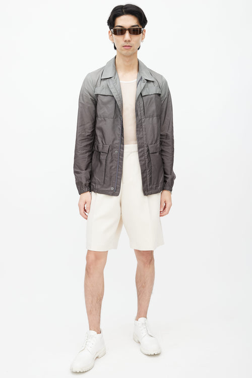 Prada 2009 Grey Gradation Nylon Jacket