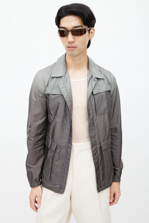 Prada 2008 Grey Gradation Nylon Jacket