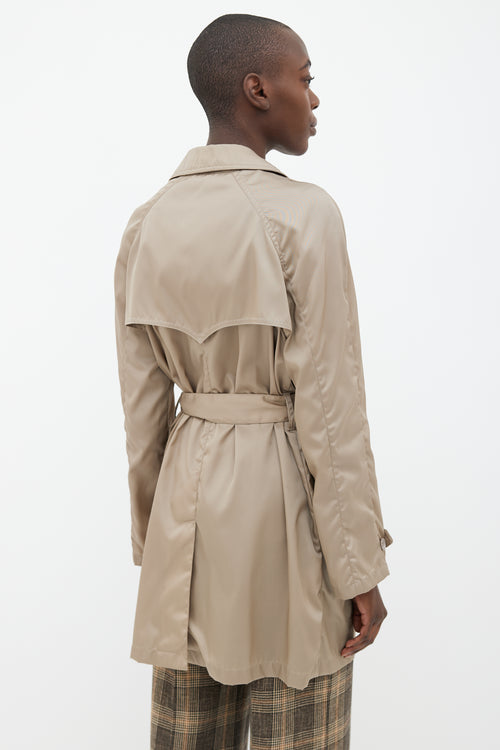 Prada 2010 Beige Nylon Trench Coat