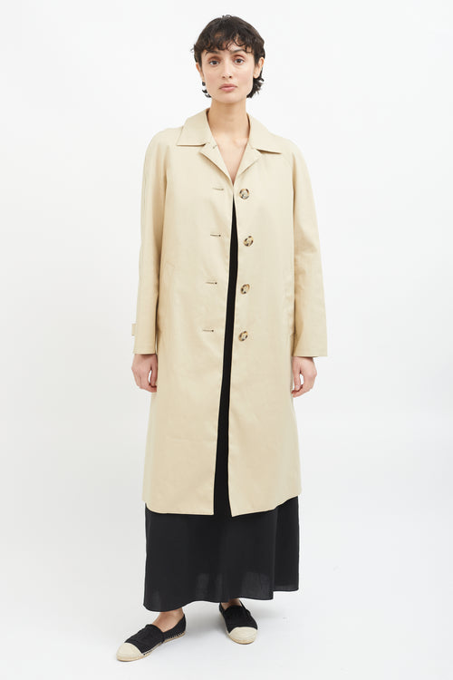 Prada Beige Cotton Khaki Trench Coat