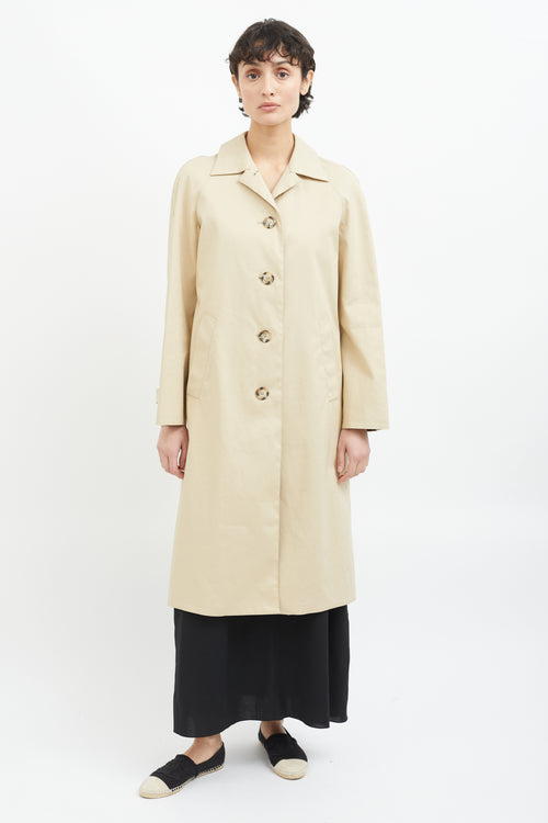 Prada Beige Cotton Khaki Trench Coat