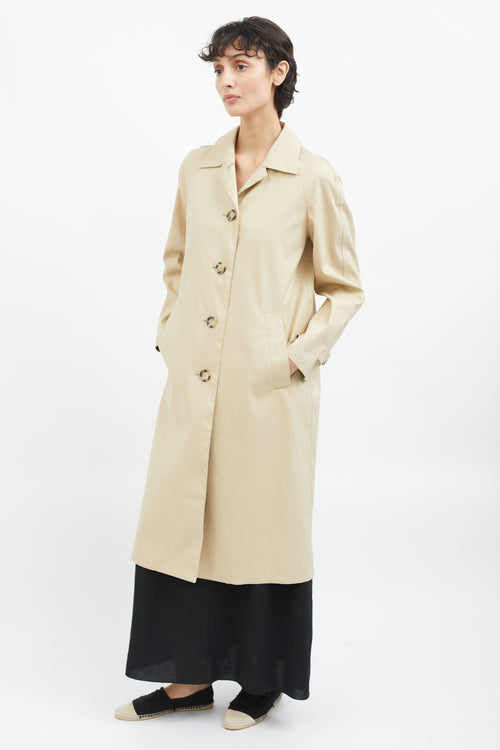 Prada Beige Cotton Khaki Trench Coat