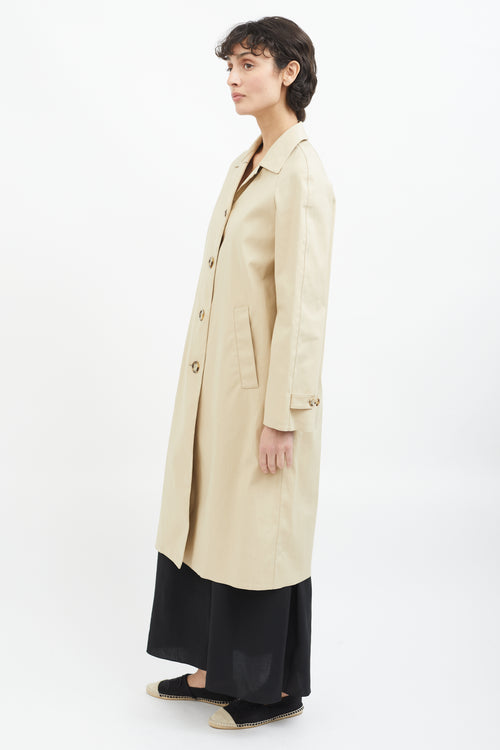 Prada Beige Cotton Khaki Trench Coat