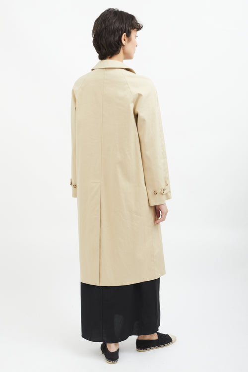 Prada Beige Cotton Khaki Trench Coat