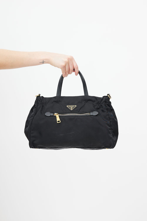 Prada Black Tessuto Nylon Shoulder Bag