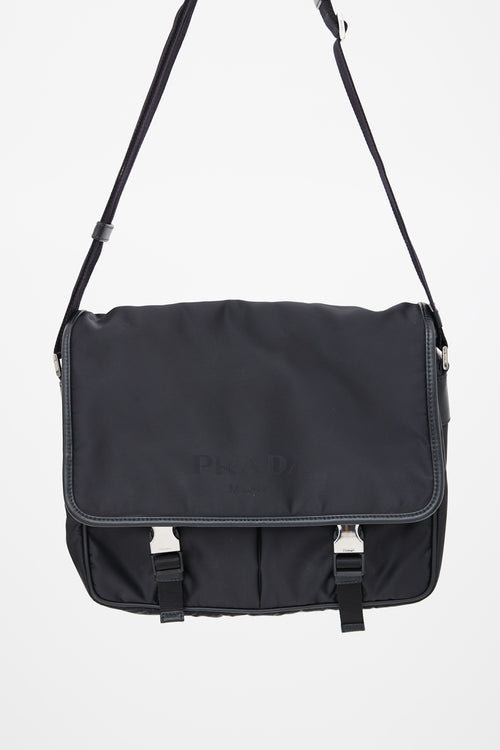 Prada Black Nylon Messenger Bag