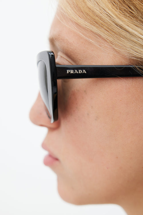 Prada Black Oversized SPR08V Sunglasses