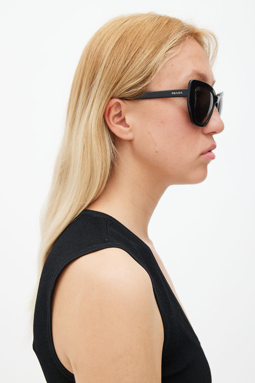 Prada Black Oversized SPR08V Sunglasses