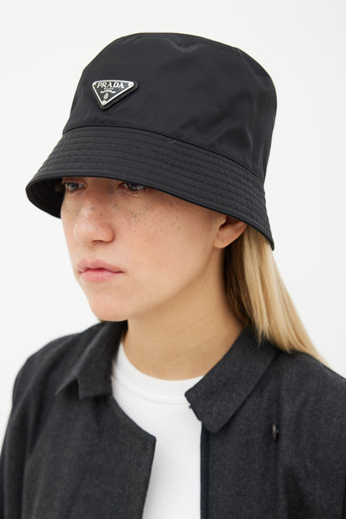 Prada Black Re-Nylon Bucket Hat