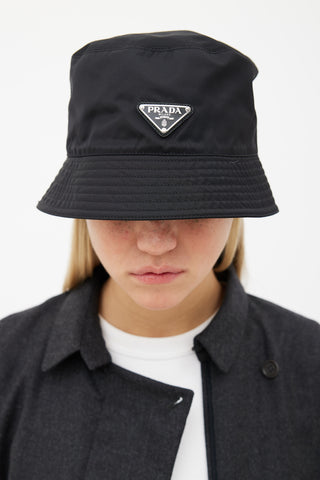 Prada Black Re-Nylon Bucket Hat