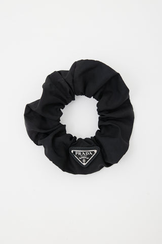 Black Nylon Hair Scrunchie