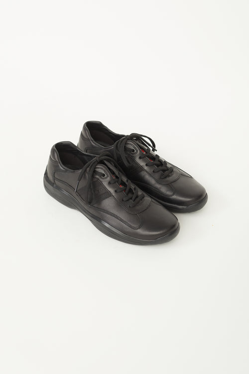 Prada Black Linea Rossa Sport Sneaker