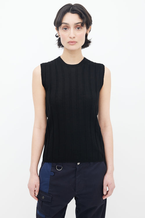 Prada Black Rib Knit Tank