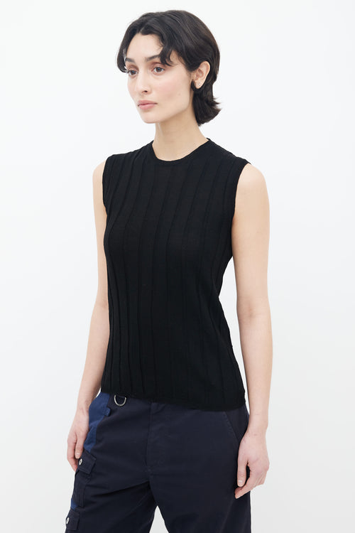 Prada Black Rib Knit Tank