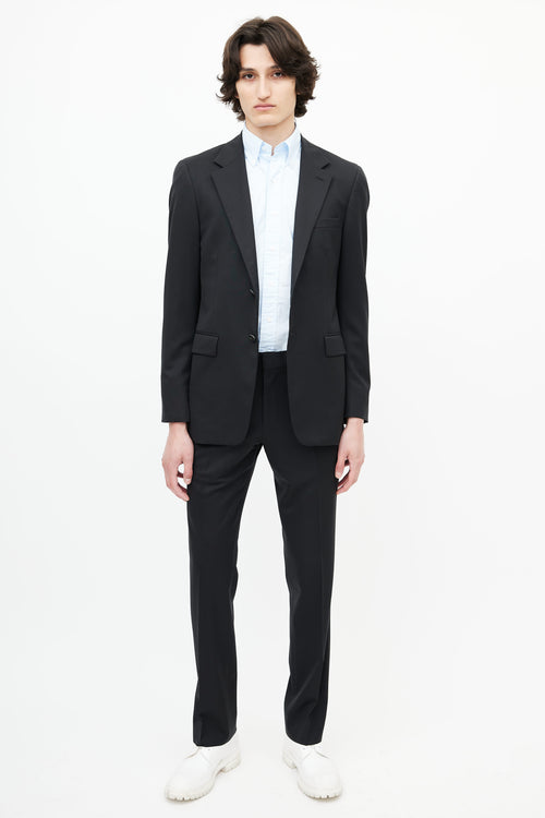 Prada Black Wool Two Piece Suit