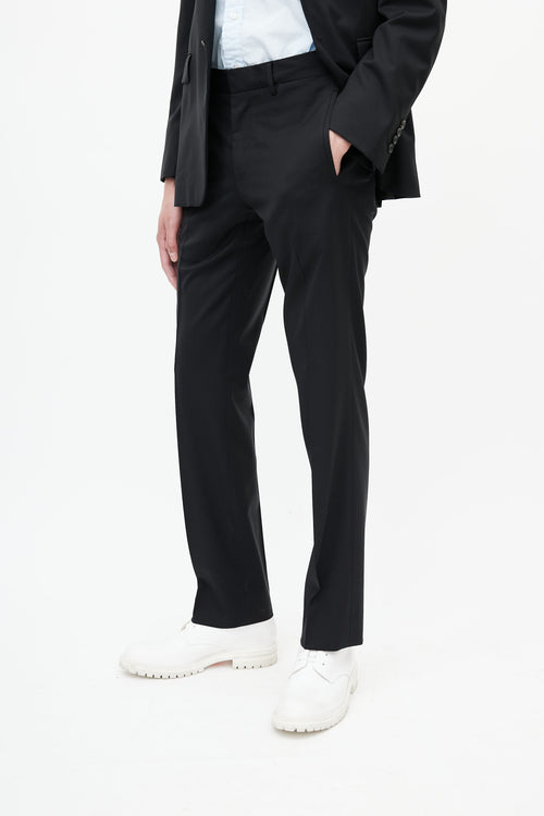 Prada Black Wool Two Piece Suit