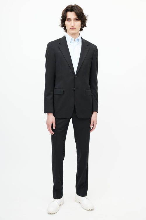 Prada Black Wool Two Piece Suit