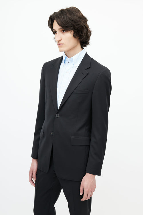 Prada Black Wool Two Piece Suit