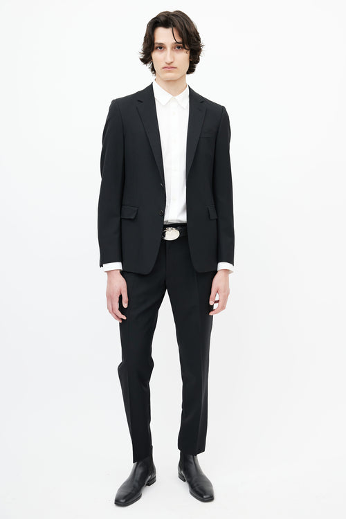 Prada Black Wool Two Piece Suit