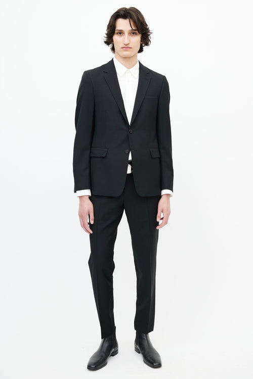 Prada Black Wool Two Piece Suit