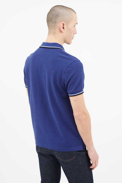 Prada Blue Short Sleeve Polo