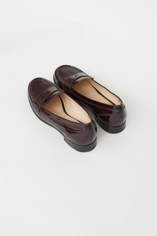 Prada Burgundy Patent Leather Loafer