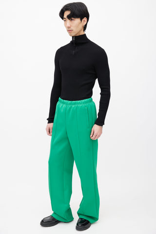 Prada FW 2018 Green Wide Leg Pant