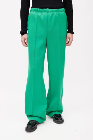 Prada FW 2018 Green Wide Leg Pant