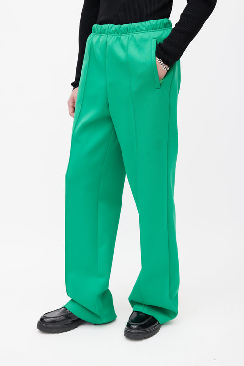 Prada FW 2018 Green Wide Leg Pant