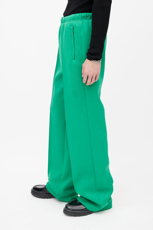 Prada FW 2018 Green Wide Leg Pant