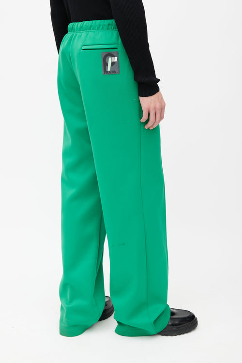 Prada FW 2018 Green Wide Leg Pant