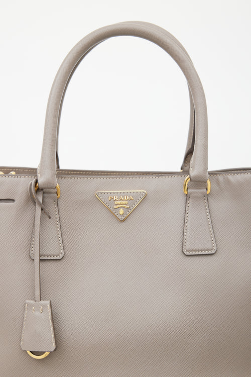 Prada Grey Galleria Small Saffiano Leather  Bag