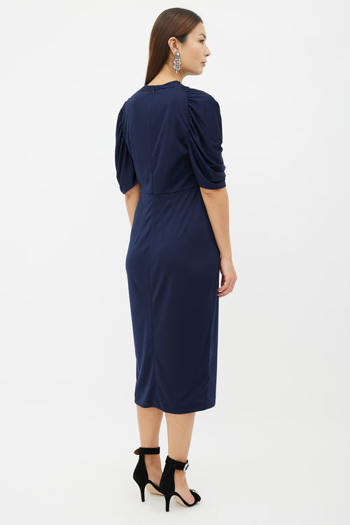 Prada Navy Pleated Tunic Dress